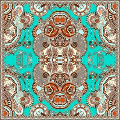 Traditional ornamental floral paisley bandanna N557