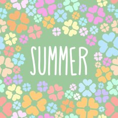Summer flowers Vector background for flyers
