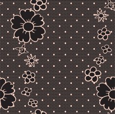 Black dotted lace