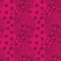 Lace seamless pattern with flowers N47
