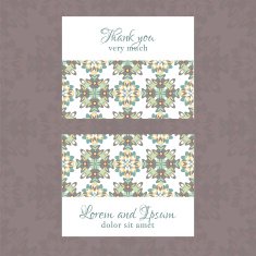 Business Card with geometric floral pattern N26