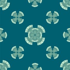 Seamless geometric floral pattern N13