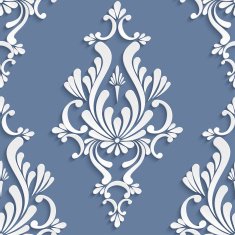 Vector Floral Damask Seamless Pattern