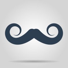mustaches vector icon N2