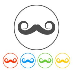 mustaches vector icon N4