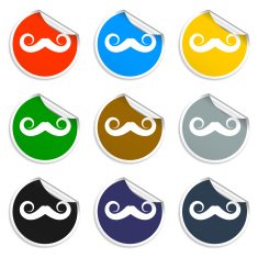 mustaches vector icon N8