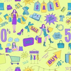 Colored Sale seamless pattern background N2