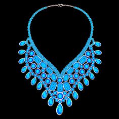 woman's necklace with precious stones N2