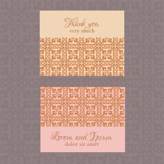 Business Card with geometric floral pattern N31