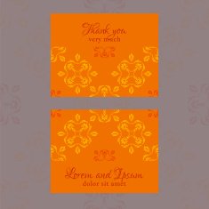 Business Card with geometric floral pattern N32