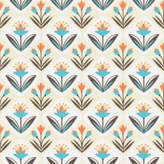 Seamless Pattern with floral ornament