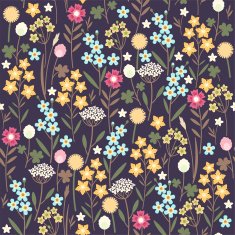 Seamless meadow flowers background
