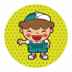 boy man cartoon theme elements N146