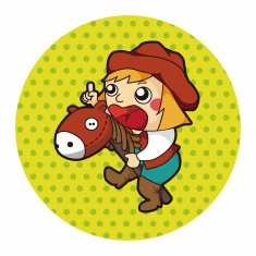 lady girl cartoon theme elements N142