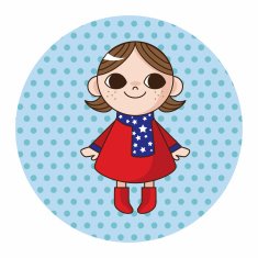 lady girl cartoon theme elements N146