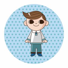 boy man cartoon theme elements N148