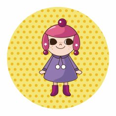 lady girl cartoon theme elements N149