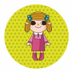 lady girl cartoon theme elements N150