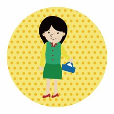 lady girl cartoon theme elements N151