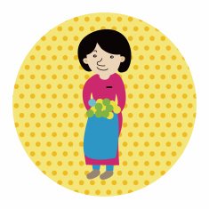 lady girl cartoon theme elements N153
