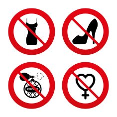 Women dress icon Sexy shoe sign Perfume N10