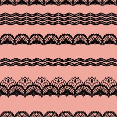 Pink and black lace seamless stripes pattern