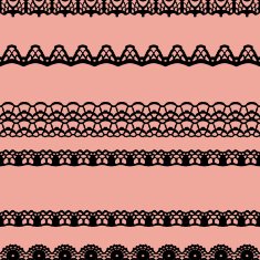Pink and black lace seamless stripes pattern N4