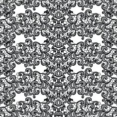 Lace seamless pattern with flowers N52