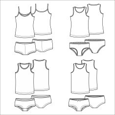 T-shirts and underwear White