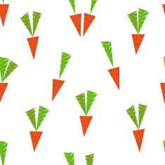 carrot pattern flat