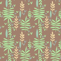 seamless pattern with green leaves N5