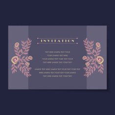 Beautiful vintage invitation cards layouts N2