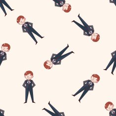 boy man cartoon sticker icon N9