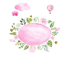 wreath of painted watercolor N2