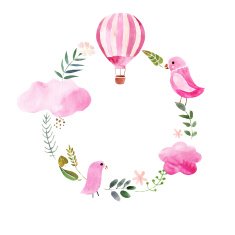 wreath of painted watercolor N4
