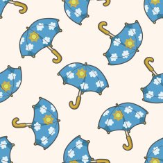 Umbrella cartoon seamless pattern background N5