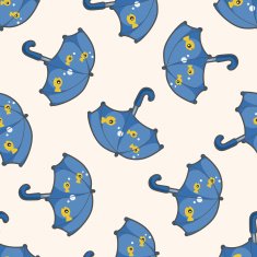 Umbrella cartoon seamless pattern background N10
