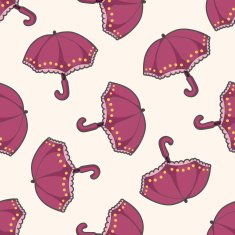 Umbrella cartoon seamless pattern background N12