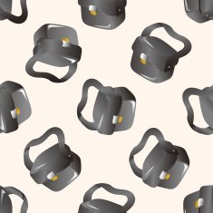 camera bag cartoon seamless pattern background