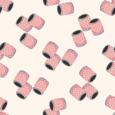 hair products theme curlers cartoon seamless pattern background