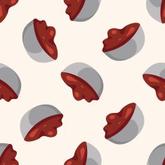 hair dye products cartoon seamless pattern background N2