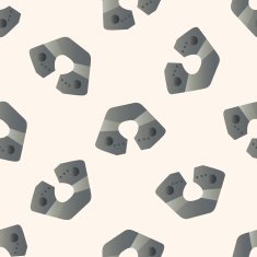 hair dye products cartoon seamless pattern background N3