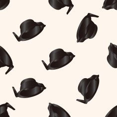 hair dye products cartoon seamless pattern background N5