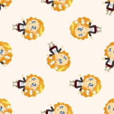 lady girl cartoon seamless pattern background