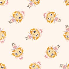 lady girl cartoon seamless pattern background N5