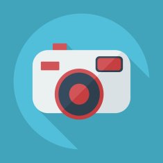 Flat modern design with shadow camera icon N4