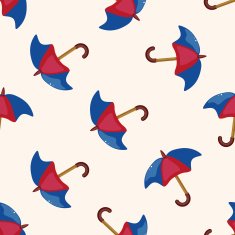 Umbrella cartoon seamless pattern background N13