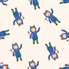 Halloween party costume cartoon seamless pattern background
