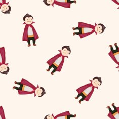 Halloween party costume cartoon seamless pattern background N8