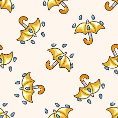 Umbrella cartoon seamless pattern background N14
